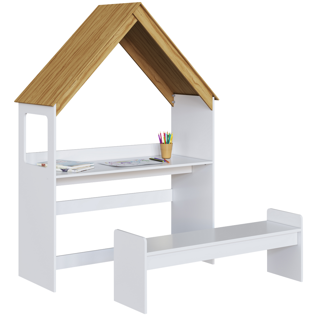 Kit Casinha Branco Brilho/Amendoa- PEROBA MOVEIS - Imagem 2