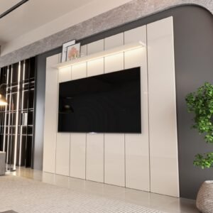 Painel até 75″ Lumi 2,19 m Off White – EDN MÓVEIS