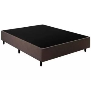 Base Box Casal Simples Corino Marrom – BIOSTAR