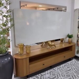 Home até 65″ Creta TB303E Off White/Freijó – DALLA COSTA
