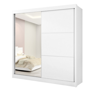 Guarda-Roupa 2 Portas Titanium 2,20 m Branco – D’DORO MÓVEIS