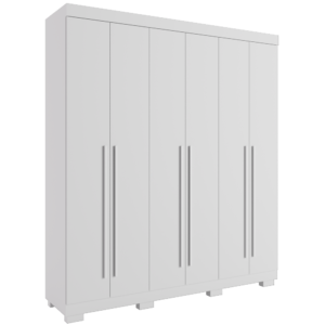 Guarda-Roupa 6 Portas Paolla 1,80 m Branco – ACP MOVEIS