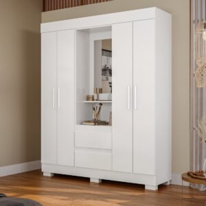Guarda-Roupa Capelinha Isabely 1,491 m Branco – ACP MÓVEIS