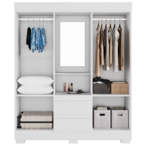 Guarda-Roupa Capelinha Isabely 1,491 m Branco – ACP MÓVEIS