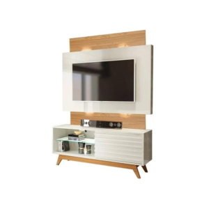 Home até 55″ Unicke TB151L Off White/Freijó – DALLA COSTA