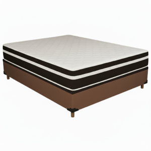 Colchão Casal Bio Classic D28 + Base Box Simples Corino Marrom – BIOSTAR/BIOFLEX
