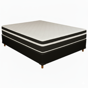 Colchão Casal Bio Classic D28 + Base Box Simples Corino Preto – BIOSTAR/BIOFLEX