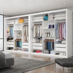 Closet Veneza/Clara/Berlim 1,855 m x 1,855 m Branco – CARIOCA MÓVEIS