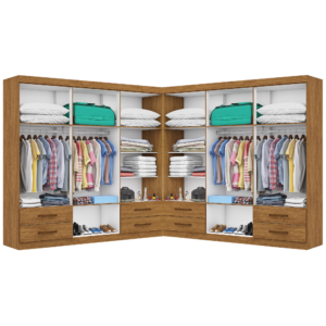 Closet Hércules 1,77 m x 1, 77 m Cinamomo – CARIOCA MÓVEIS