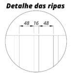 Home até 85″ Nobre Ripado 230(Com Nicho) Off White – GELIUS - Imagem 4
