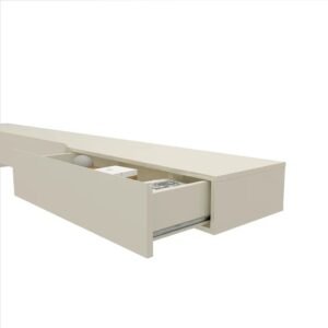 Home até 85″ Nobre Ripado 230(Com Nicho) Cinza/Off White – GELIUS