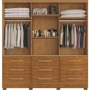 Guarda-Roupa 3 Portas(Com Pés)Athenas 1,80 m Nature – BIANCHI