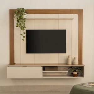Painel Home até 65″ Lugano Nature/Off White – LINEA BRASIL