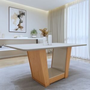 Mesa Apogeu (Tampo Maxi) 170 Amêndoa Clean/Off White – LOPAS