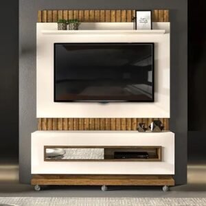 Painel + Bancada até 60″ Vitti Off White/Demolição – DJ MÓVEIS