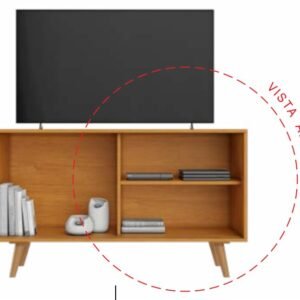 Rack até 43″ Carinho Cinamomo/Preto – JCM MOVELARIA