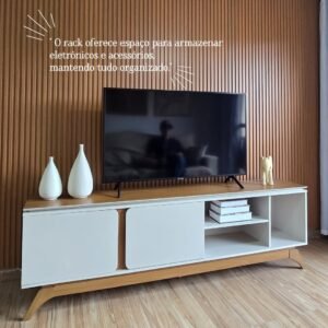 Rack ate 70″ Istambul Nature/Off White – LINEA BRASIL