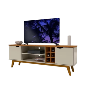 Rack até 50″ Prism 1.8 Off White/Cinamono – PATRIMAR