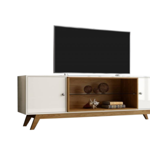 Rack até 60″ Thor R418 Off White/Freijó – DALLA COSTA