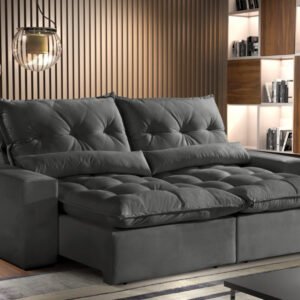 Sofá Retrátil e Reclinável Avalon 230 Cinza – IMPÉRIO ESTOFADOS