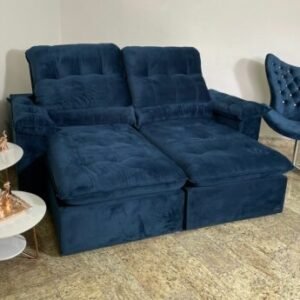 Sofá Retrátil e Reclinável Imperial 2,30 m Azul – IMPÉRIO ESTOFADOS (PROMOÇÃO – LEVE AVARIA)