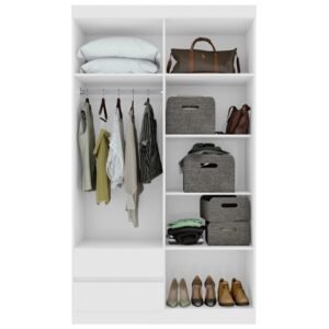 Guarda-Roupa 4 Portas Zeus 1,19 m Branco – LOPAS