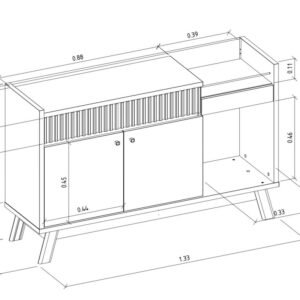 Buffet Lucca Nature/Off White – LINEA BRASIL