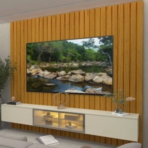 Home Suspenso até 85″ Majestade 230 Naturale com Nicho Luminare Off White – GELIUS