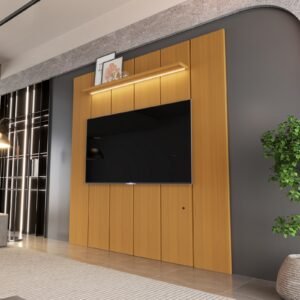 Painel até 75″ Lumi 1,88 m Cedro – EDN MÓVEIS