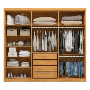 Guarda-Roupa 6 Portas Venice 2,41 m Cinamon Touch/Off White – DEMÓBILE