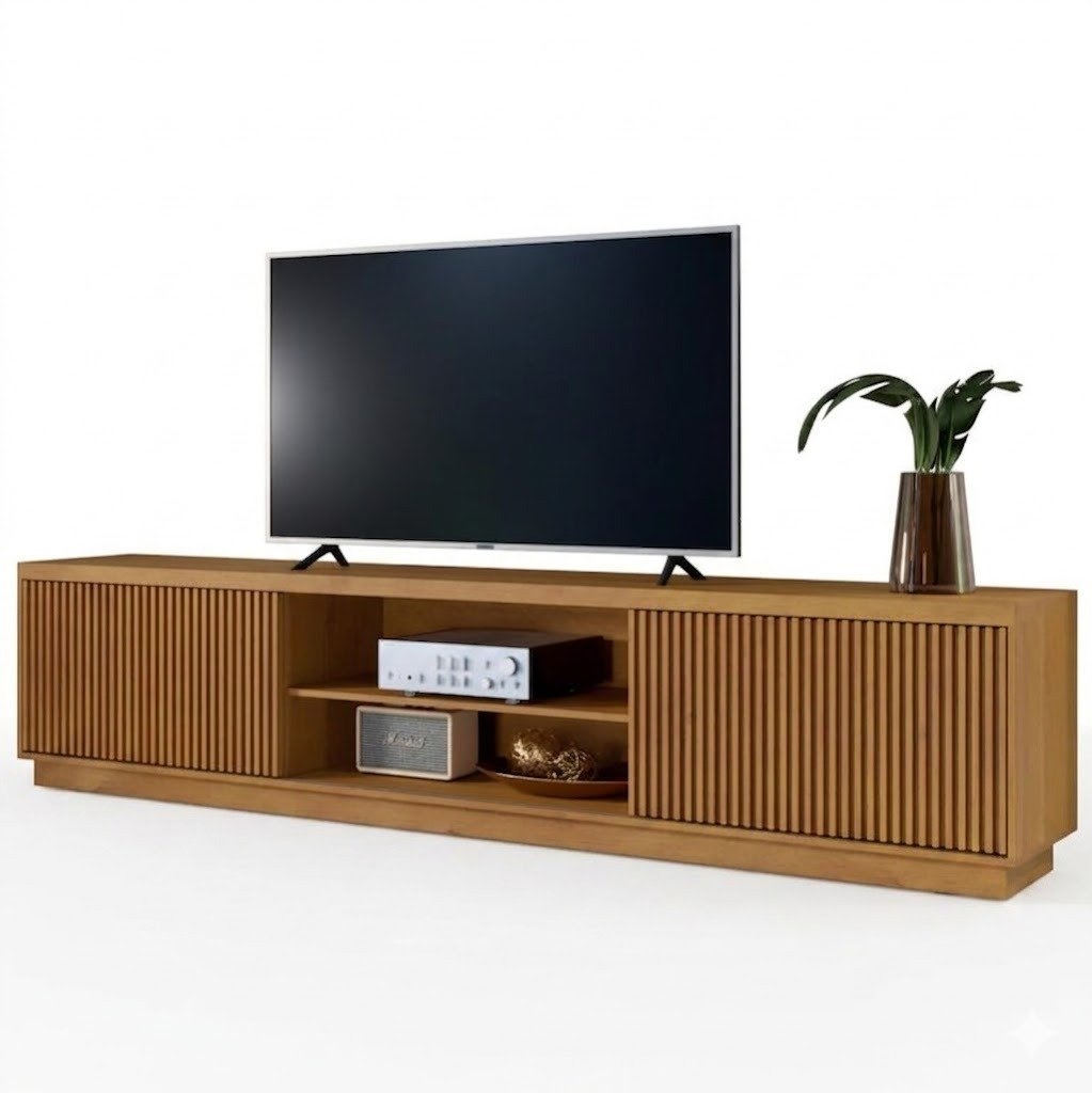 Rack até 75" Arezzo 1.8 Ripado/Naturale - MAVAULAR - Imagem 6
