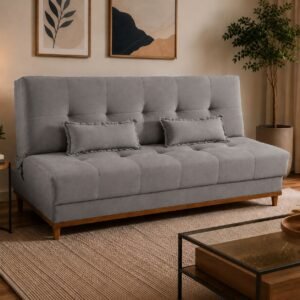 Sofá Cama Catânia 1,88 m Veludo Cinza 10 – MDP ESTOFADOS