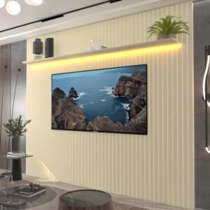 Painel ate 85″ Nobre Ripado 230 Off White – GELIUS