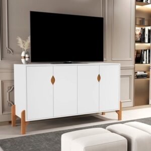 Buffet 4 Portas Titan Branco/Cedro – SAL MOVELARIA