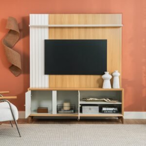 Home até 65″ Valença Jequitibá/Off White Fosco – LINEA BRASIL