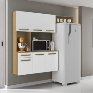 Cozinha Suspensa Carol 1,63 m Atacama/Branco – ARAMÓVEIS