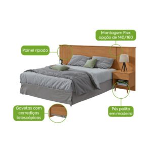 Cabeceira Casal/Queen Like Amêndoa Clean – LOPAS