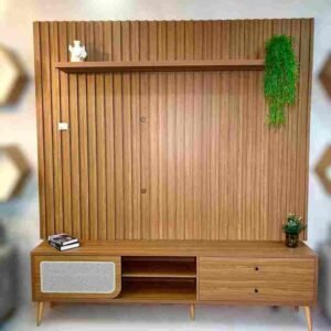 Painel + Rack até 75″ TB346F Freijó – DALLA COSTA