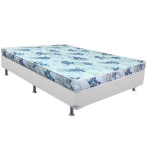 Colchão Casal Dream Soft 12 cm D20 + Base Simples Corino Branco – ORTOBOM + BIOSTAR