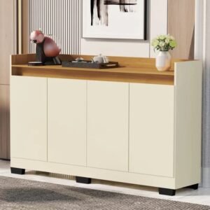 Buffet 4 Portas Real Pérola/Mel – MÓVEIS PRIMUS
