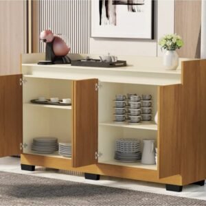 Buffet 4 Portas Real Mel/Pérola – MÓVEIS PRIMUS
