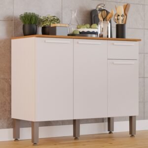 Balcão 3P1G Madri Branco – SALLÊTO