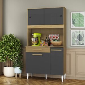 Kit Cozinha 4P1G 0,91 m Atacama/Grafite – ARAMOVEIS