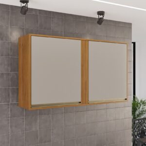 Armário Aéreo 2 Portas Pérola 1,20 m Cinamomo/Off White – SALLÊTO