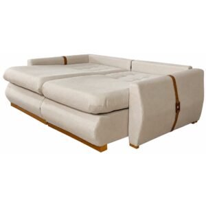 Sofá Cama Retrátil Virgínia 2,30 m Linho Bege 08- R A ESTOFADOS