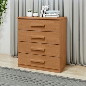 Cômoda 4 Gavetas Baião Amêndoa Clean – LOPAS