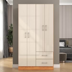 Guarda-Roupa 4 Portas Panamá 4002 0,90 m Cinamomo/Off White – FELLICCI