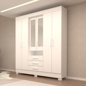 Guarda-Roupa 6 Portas Capelinha Débora 1,788 m Branco – ACP MÓVEIS