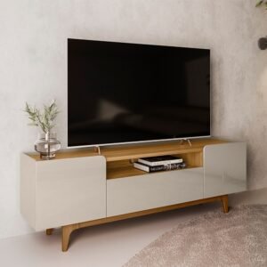 Rack ate 75″ Orlando Tauari/Off White Brilho – LINEA BRASIL