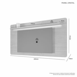 Painel até 70″ Cristal Cinamomo – JCM MOVELARIA